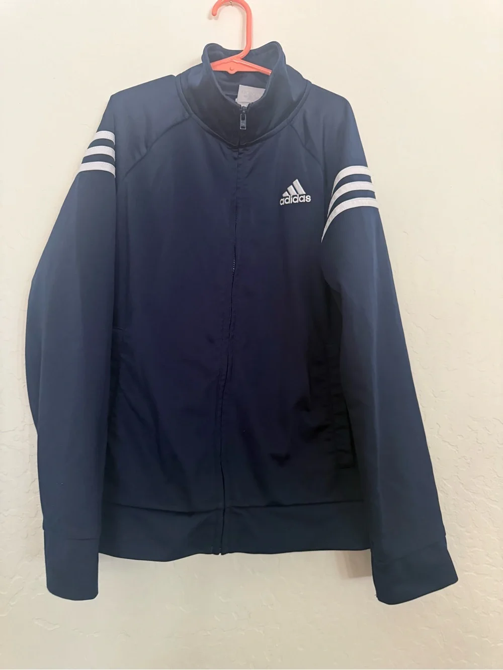 adidas Kids Navy and White Performance Track Jacket
